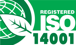 Registered ISO 14001 Green Leaf Logo Vector