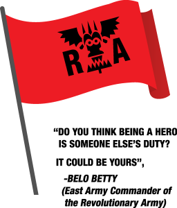 Revolution Army Flag One Piece Logo Vector