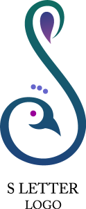 S Letter Peacock Logo Vector