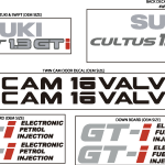 SUZUKI SWIFT GTI & CULTUS GTI 4WD KIT DECAL Logo Vector