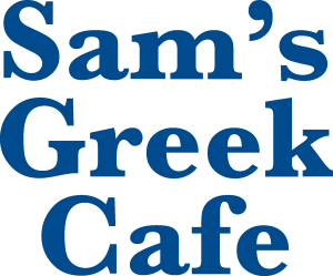 Sam’s Greek Cafe Wordmark Logo Vector