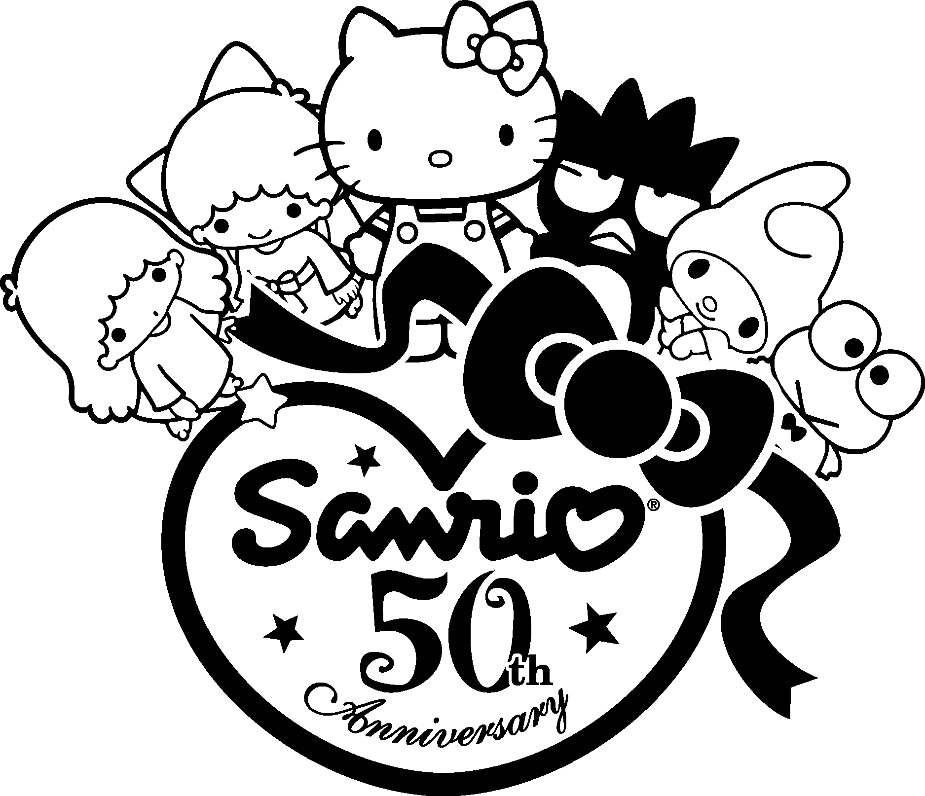 Sanrio 50th Anniversary (Hello Kitty) Logo Vector