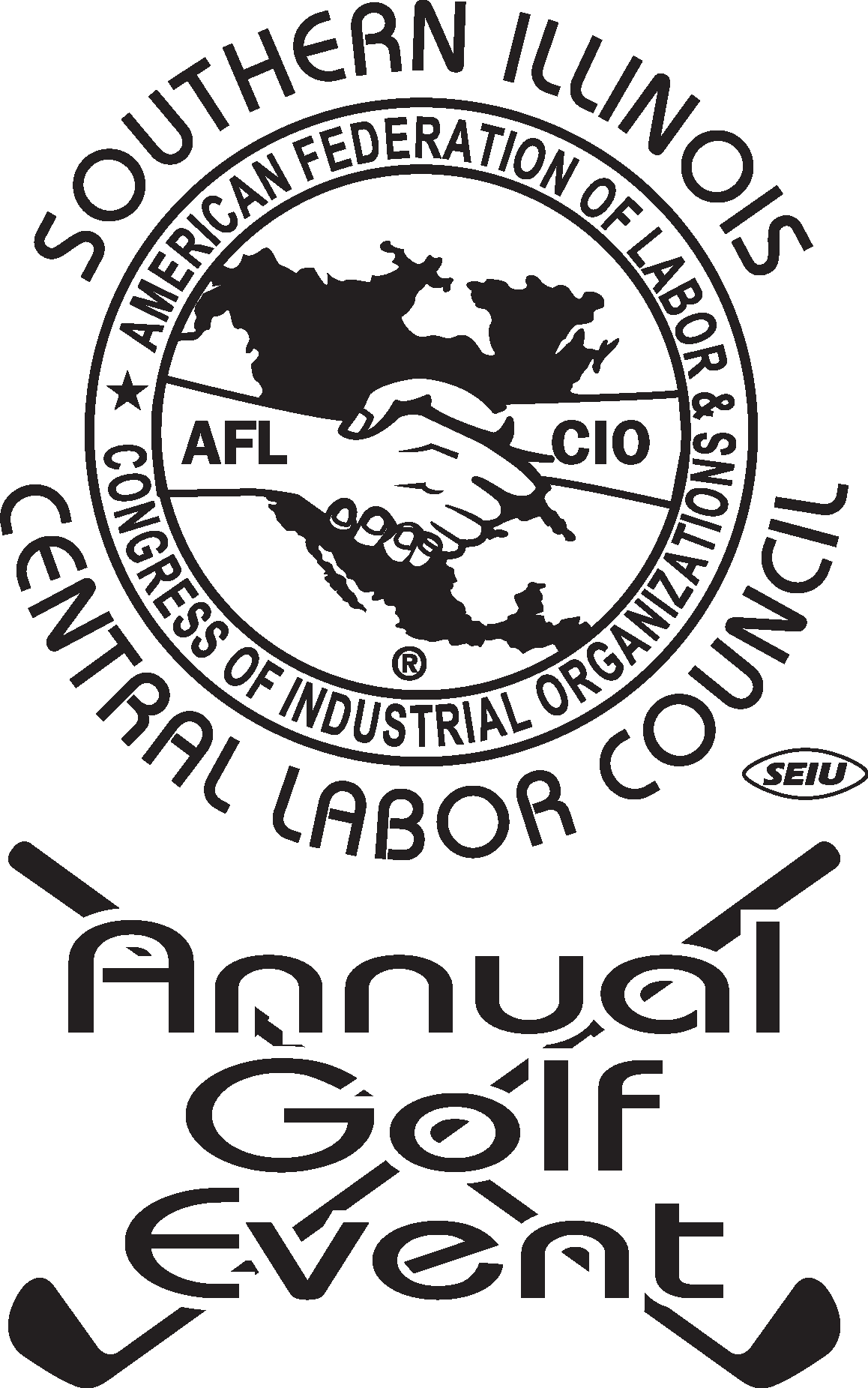 Southern Illinois Central Labor Council Annual Golf Event Logo Vector