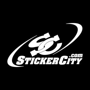 StickerCity white Logo Vector