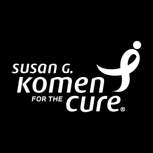 Susan G Komen for the Cure white Logo Vector
