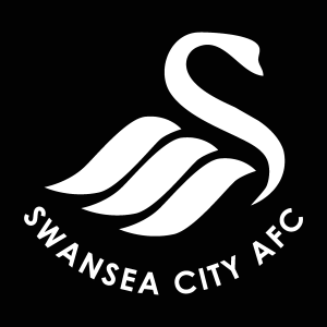 Swansea City FC white Logo Vector