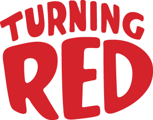 Turning Red Wordmark Logo Vector