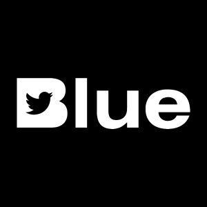 Twitter Blue Subscriber white Logo Vector