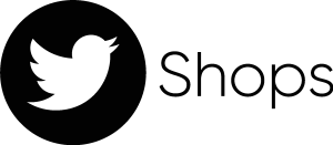 Twitter Shops black Logo Vector