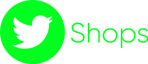 Twitter Shops green Logo Vector