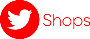 Twitter Shops red Logo Vector