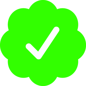 Twitter Verified Badge green Logo Vector