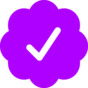 Twitter Verified Badge purple Logo Vector