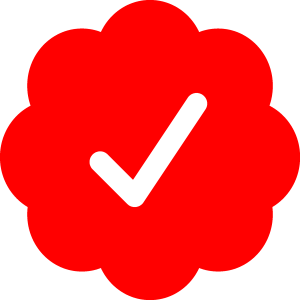 Twitter Verified Badge red Logo Vector