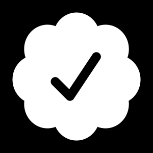 Twitter Verified Badge white Logo Vector