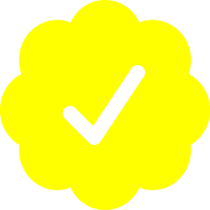 Twitter Verified Badge yellow Logo Vector