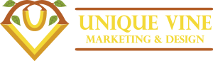 Unique Vine Marketing & Design Logo Vector