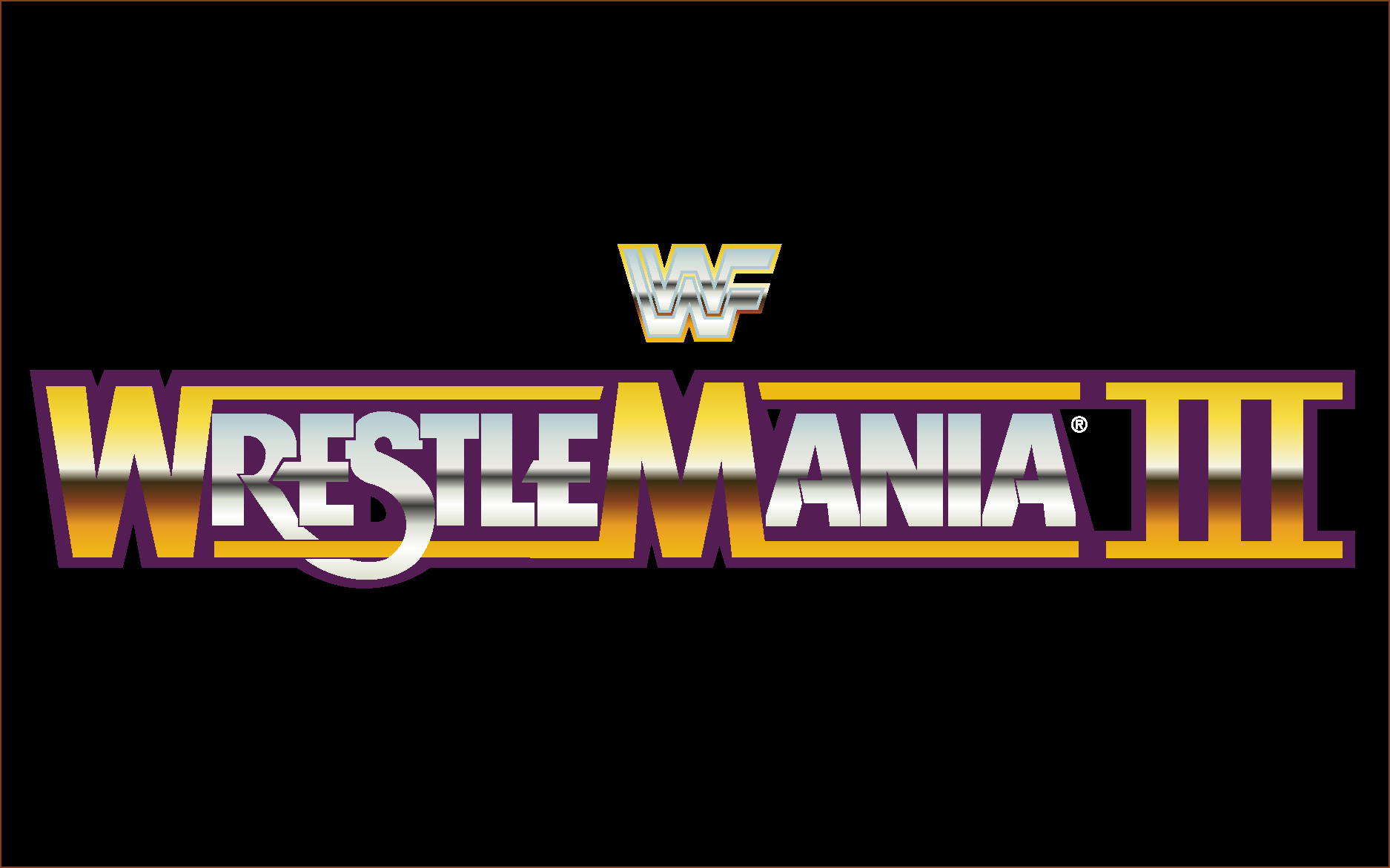 WrestleMania III Logo Vector