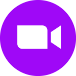 Zoom app purple Logo Vector