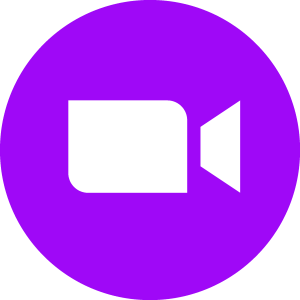 Zoom app purple Logo Vector