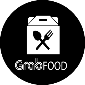 grab food Black and White Logo Vector