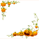 halloween pumpkin corner frame Logo Vector