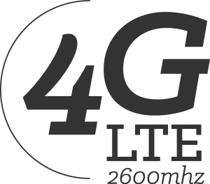 4G LTE black Logo Vector