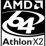 AMD 64 Athlon X2 black Logo Vector