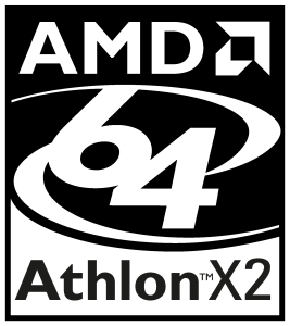 AMD 64 Athlon X2 black Logo Vector