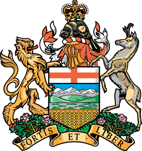 Alberta coat of arms Logo Vector
