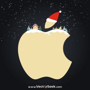 Apple Christmas Logo Template