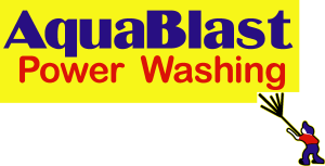 Aquablast Power Washing Logo Vector