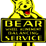 Bear Wheel Alignment Logo Vector