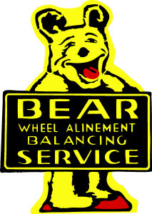 Bear Wheel Alignment Logo Vector