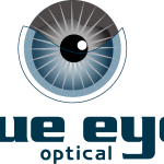 Blue Eyes Optical Logo Vector