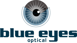 Blue Eyes Optical Logo Vector