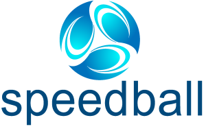 Blue Speed Ball Business Logo Vector