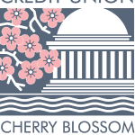 Cherry Blossom Ten Mile Run Credit Union Logo Vector