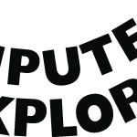 Computer Explorers black Logo Vector