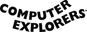 Computer Explorers black Logo Vector