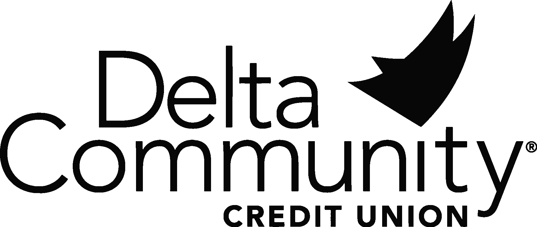 Delta Community Credit Union black Logo Vector