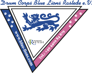 Drum Corps Blue Lions Logo Vector