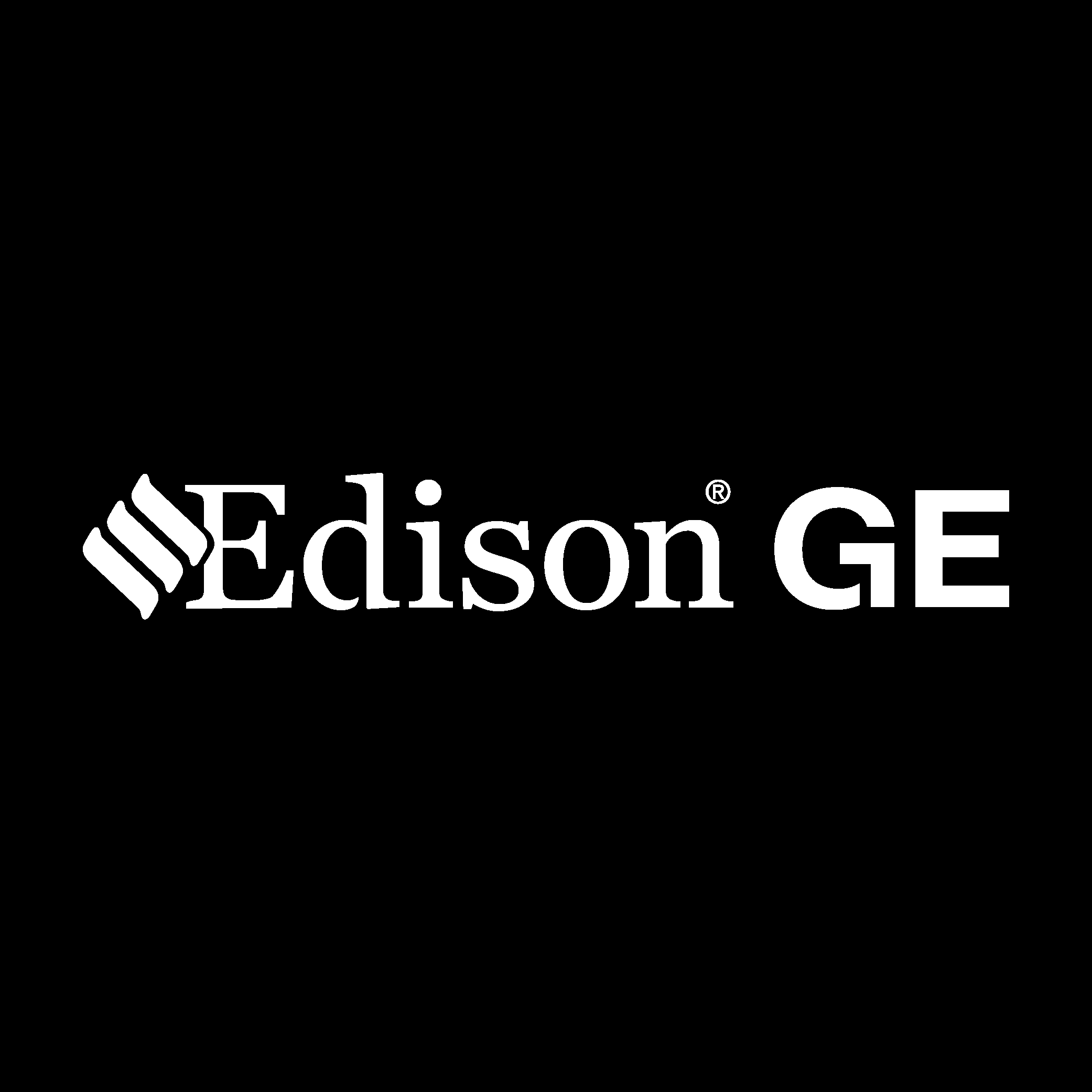 Edison GE white Logo Vector