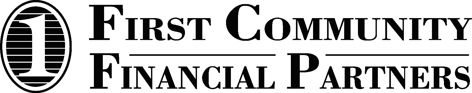 First Community Financial Partners black Logo Vector