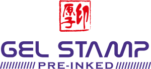 Gel Stamp Pre Inked Logo Vector