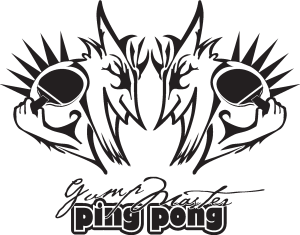 Gump Master Ping Pong Logo Vector