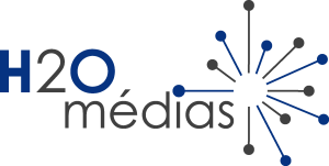 H2O Médias Logo Vector