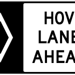 HOV LANE AHEAD ROAD SIGN Logo Vector