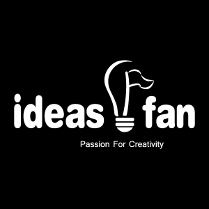 Ideas Fan white Logo Vector
