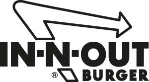 In N Out Burger black Logo Vector